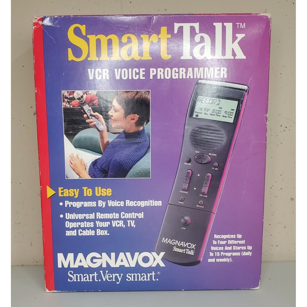 Magnavox Smart Talk VCR Remote VP8000 Universal Voice Activated New Vintage